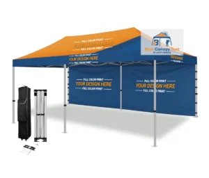 10x20 custom printed canopy kit with full back wall kit