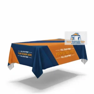 Custom printed 8 foot table throw cover