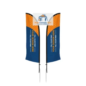 Custom printed 9 foot double sided feather flag