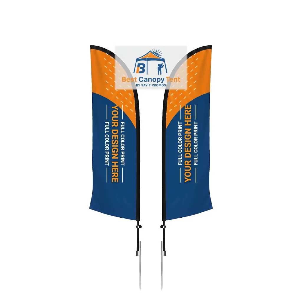 Custom printed 9 foot double sided feather flag