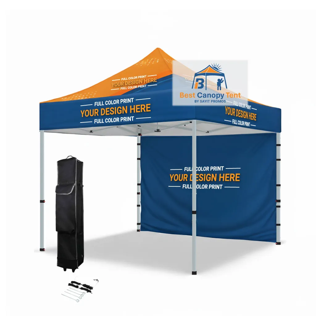 Custom printed canopy tent with pebble frame kit