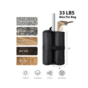 33 lbs. polyester canopy tent sand bags